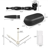 4.3" Metal Detachment Tobacco Smoking Pipe with Cap Lid Screens and Tools Screen