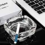 Glass Ashtray for Cigarettes Sturdy Transparent Outdoor Cigar Ashtray