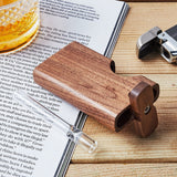 2Pc Wooden One Hitter Dugout with 3" Glass One Hitter Pipe Tobacco Smoking Pipes