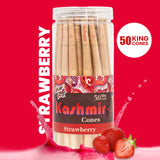Kashmir Pre Rolled Cones King Size Strawberry Flavored Rolling Paper Cones 50 Ct