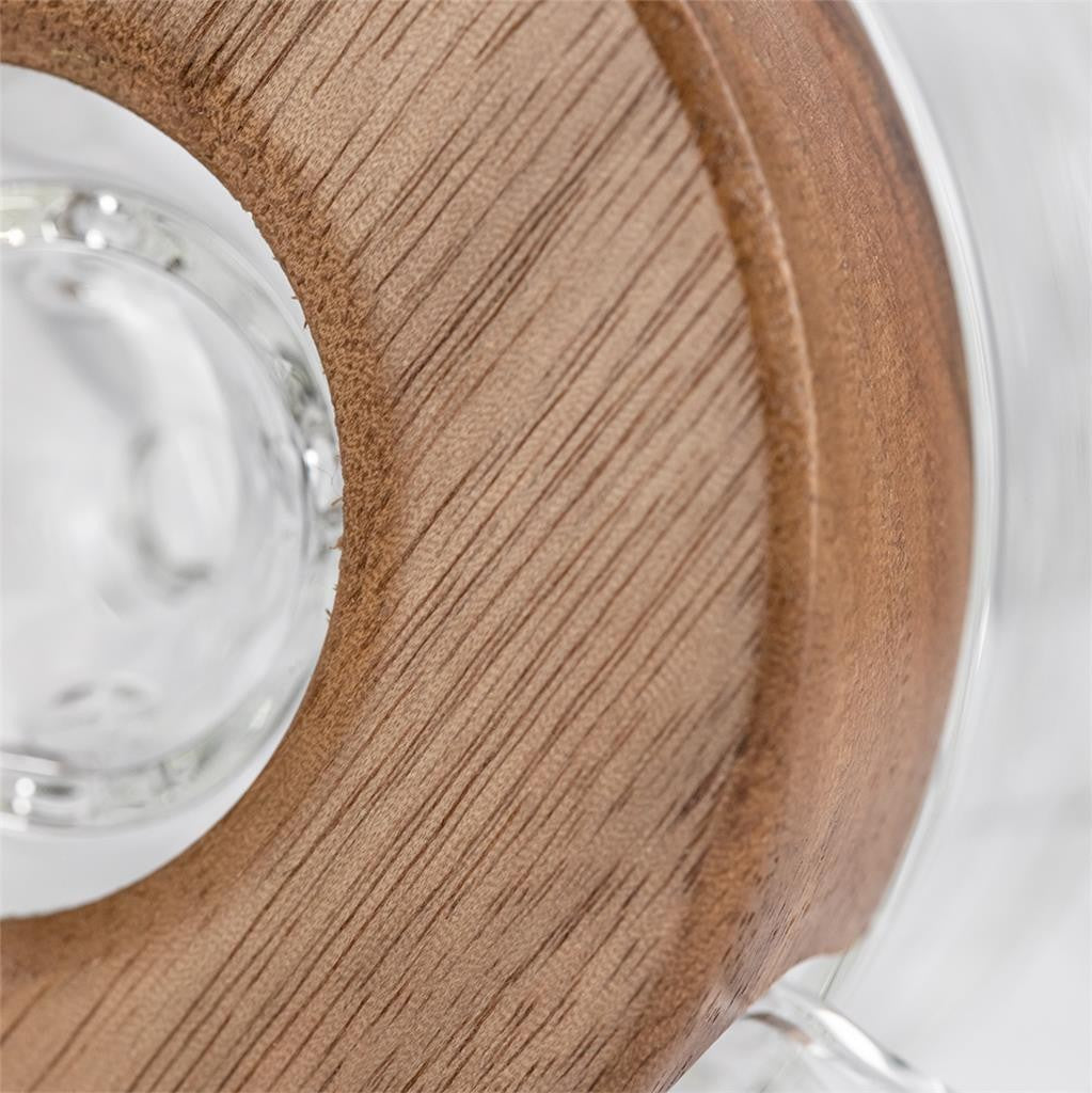 MJ Arsenal Alpine Series APEX MINI RIG Water Pipe 7.4" Boro Glass W Walnut Wood