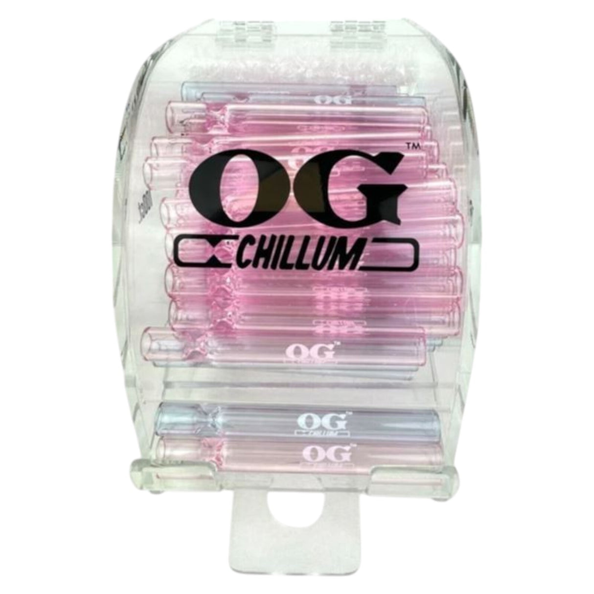 5 Pack (Pink) OG Chillum 4” One Hitters - USA Made Premium Glass Smoking Pipe