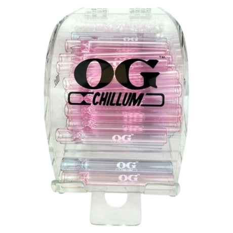 5 Pack (Pink) OG Chillum 4” One Hitters - USA Made Premium Glass Smoking Pipe