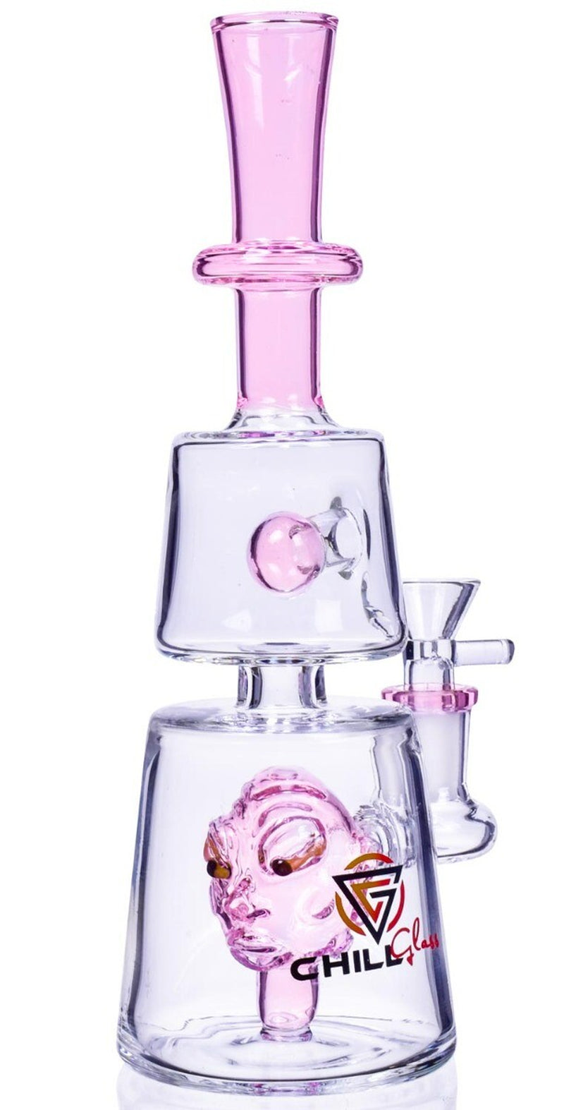 THICK Chill Glass 9" Matrix Perc Bong MONSTER BONG Bubbler GIRLY Pipe PINK Bong