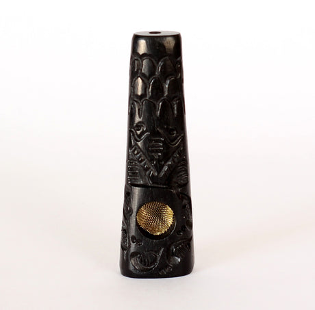 3 Pipe Set Premium Wood Hand Carved Smoking Pipes, with Easy Top Grinder L3GABLN