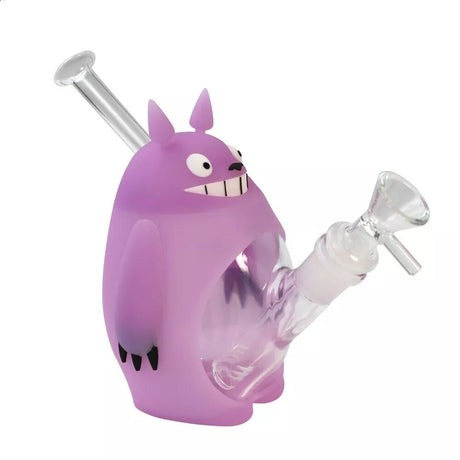 6" Silicone & Glass Bong Water Pipe Hookah Bubbler W/ Bowl Random Color