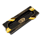 LUBINSKI Cigar Ashtray Four Cigarette Slots Ceramic Gilded Large Capacity Rectangular Lubinski Ash Tray Portable Ashtray CA-084