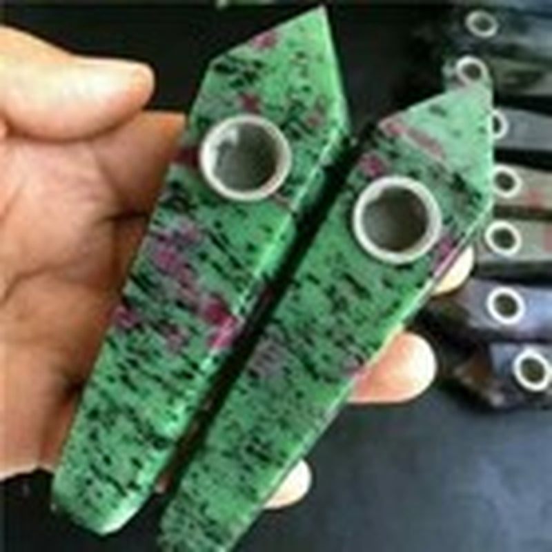 Natural Quartz Smoking Pipe Crystal Point Wand Stone Rock Obelisk Healing 1Pc