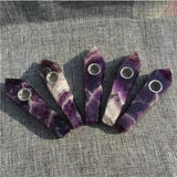 Natural Quartz Smoking Pipe Crystal Point Wand Stone Rock Obelisk Healing 1Pc