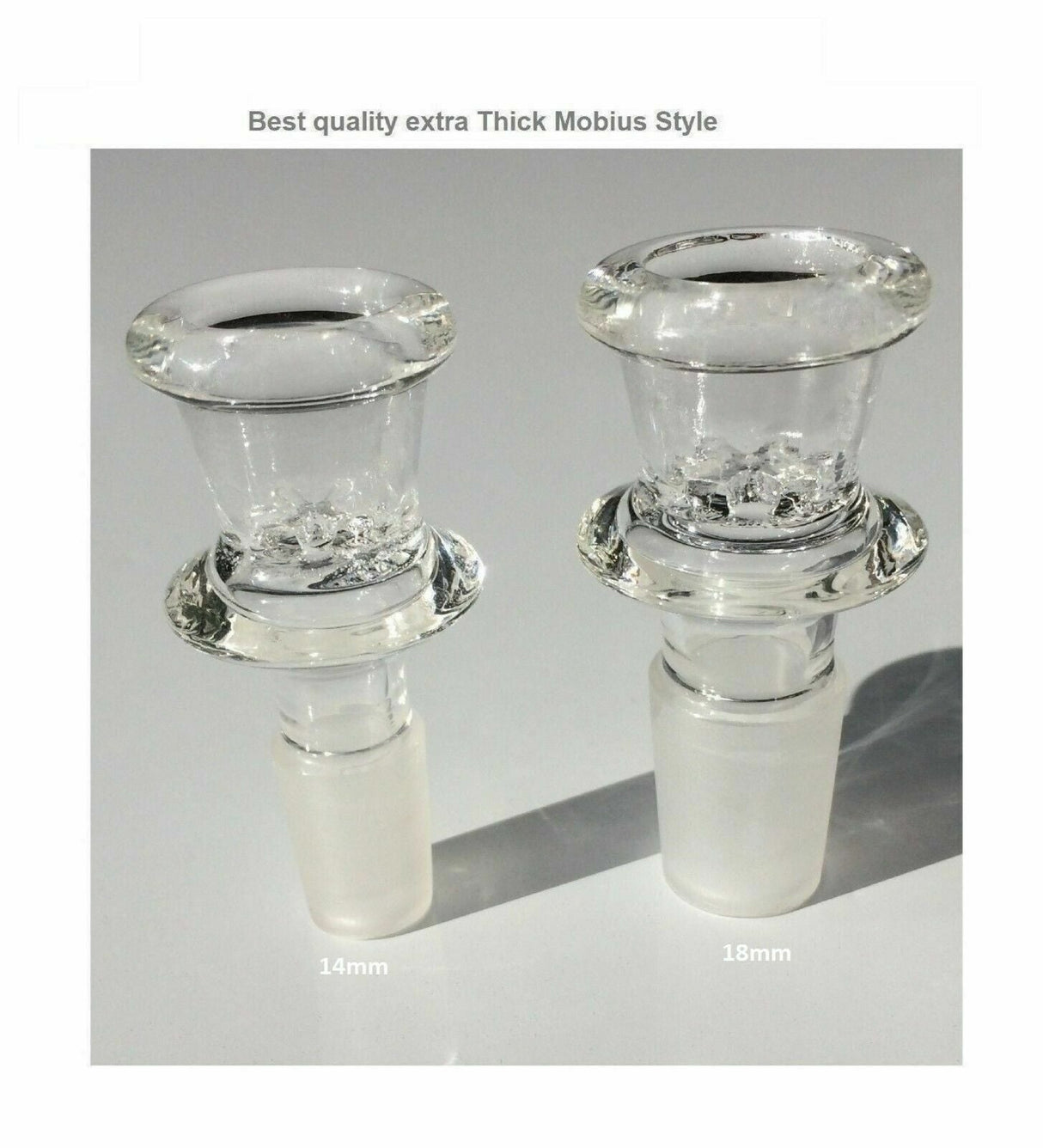 EXTRA THICK GLASS SLIDE BOWL 14MM & 18MM – SNOWFLAKE SCREEN 