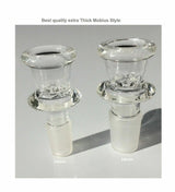 EXTRA THICK GLASS SLIDE BOWL 14MM & 18MM – SNOWFLAKE SCREEN 