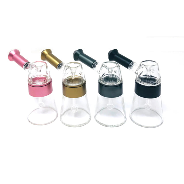 MASTERDAM TOBACCO SMOKING GLASS BUBBLER with ALUMINUM MOUTH TIP (FREE SHIPPING)