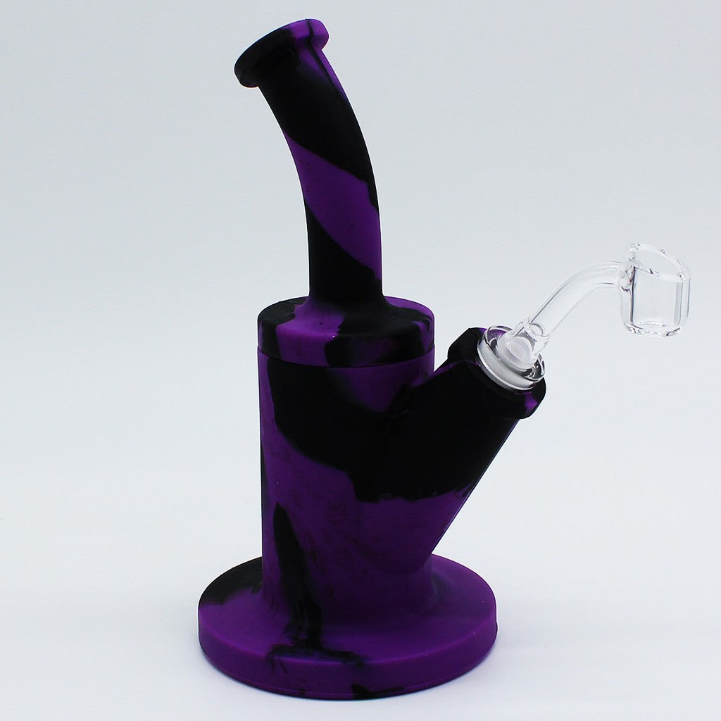 Silicone Rig Smoking Water Pipe Tobacco with 14Mm Glass Bowl