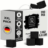 HOOKAH COALS COCONUT HOOKAH CHARCOAL 200 COUNT / 3 KG (6.6 LBS) 25MM CUBES