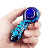 2-PACK 4-INCH HANDMADE GLASS TOBACCO PIPES WITH BOX