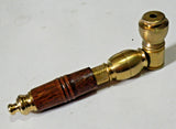 Metal Tobacco Chamber Smoking Pipe Genuine USA Brass Long Pipe Bowl