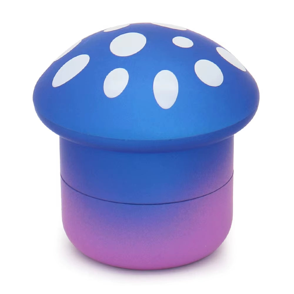 LARGE MUSHROOM-SHAPED METAL HERB & TOBACCO GRINDER – COLORFUL DESIGN