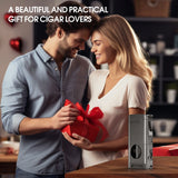 5-IN-1 WINDPROOF TORCH CIGAR LIGHTER – 4 JET FLAME, V-CUT, PUNCH & HOLDER