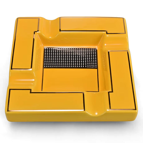 Ceramic Cigar Ashtray Square Cigarette Ashtrays 4 Holder 1 Ash Slot Table Cigar Ash Tray Large Ashtray for Home with Box