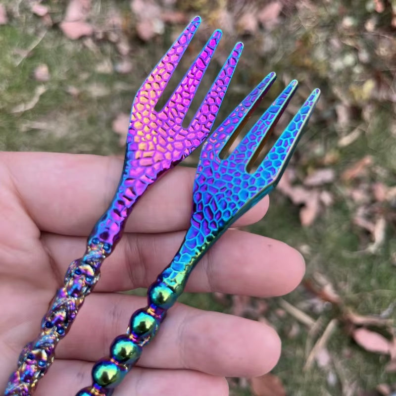 ALUMINUM HOOKAH FORK WITH FOIL PUNCHER AND PU BAG SHISHA ACCESSORY