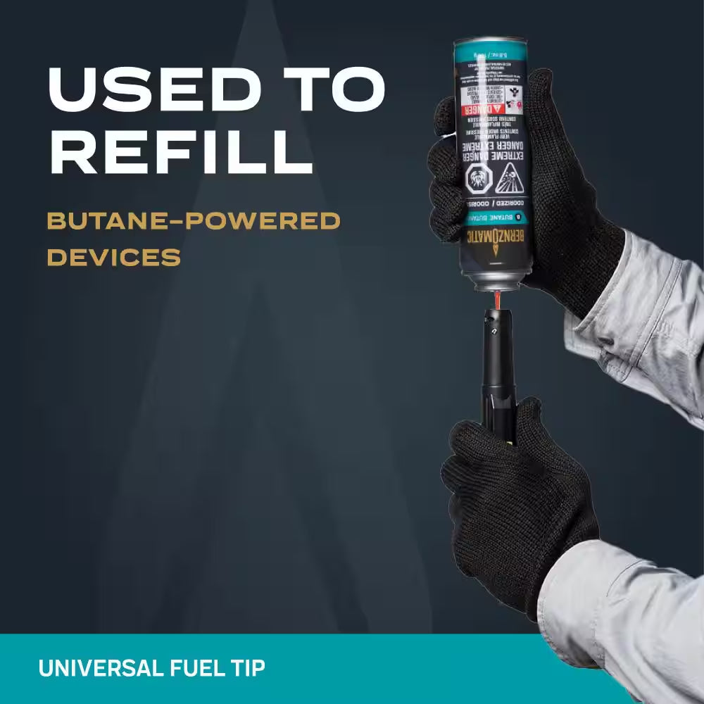 BERNZOMATIC 5.6 OZ BUTANE REFILL FUEL FOR TORCHES & LIGHTERS