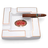 Ceramic Cigar Ashtray Square Cigarette Ashtrays 4 Holder 1 Ash Slot Table Cigar Ash Tray Large Ashtray for Home with Box