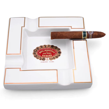 Ceramic Cigar Ashtray Square Cigarette Ashtrays 4 Holder 1 Ash Slot Table Cigar Ash Tray Large Ashtray for Home with Box