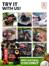 M. ROSENFELD 72 PCS COCONUT HOOKAH CHARCOAL 25MM CUBES