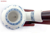 MUXIANG Ceramic Tobacco Pipe Handmade Smoking Pipe Gift with 10 Free Accessories
