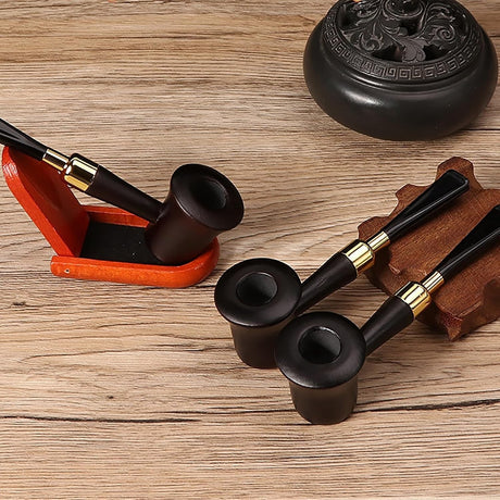 1 Durable Wooden Wood Smoking Pipe Tobacco Cigarettes Cigar Pipes Enchase Gift22