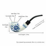 MUXIANG Ceramic Tobacco Pipe Handmade Smoking Pipe Gift with 10 Free Accessories