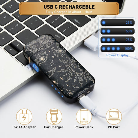 Electric Arc Lighter USB Rechargeable Windproof Flameless Plasma Lighter Gifts