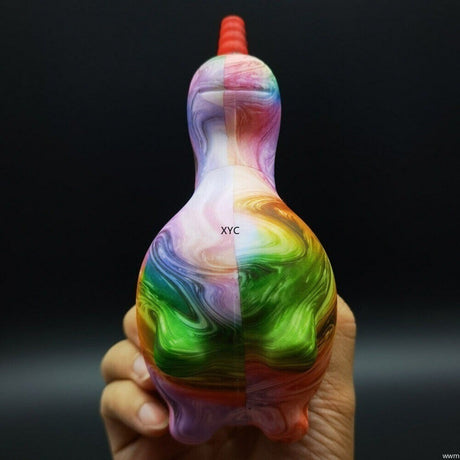4.7 Inch Hookah Animal Silicone Bong Smoking Water Pipe Shisha + Glass Bowl Hot