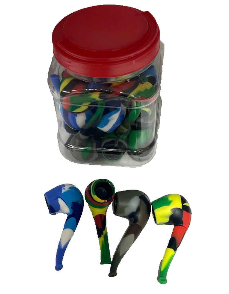 MINI SILICONE SMOKING PIPES 24PCS