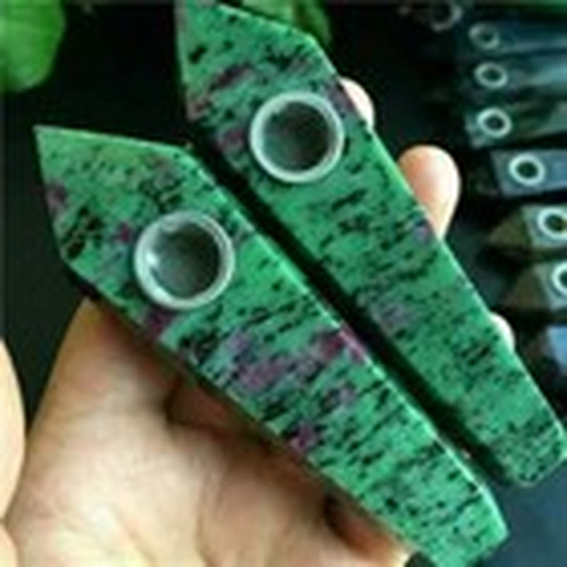 Natural Quartz Smoking Pipe Crystal Point Wand Stone Rock Obelisk Healing 1Pc