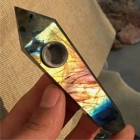 Natural Quartz Smoking Pipe Crystal Point Wand Stone Rock Obelisk Healing 1Pc