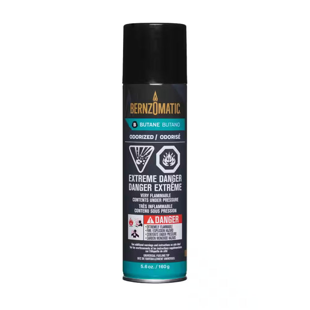 BERNZOMATIC 5.6 OZ BUTANE REFILL FUEL FOR TORCHES & LIGHTERS
