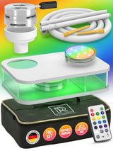 PORTABLE WHITE HOOKAH SET WITH EVERYTHING AND TRAVEL BAG SMALL HOOKAH SET