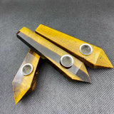 Natural Quartz Smoking Pipe Crystal Point Wand Stone Rock Obelisk Healing 1Pc