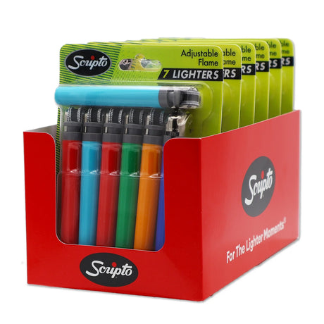 Views, Adjustable Flame, Pocket Lighter, Multi-Color (7 Count)