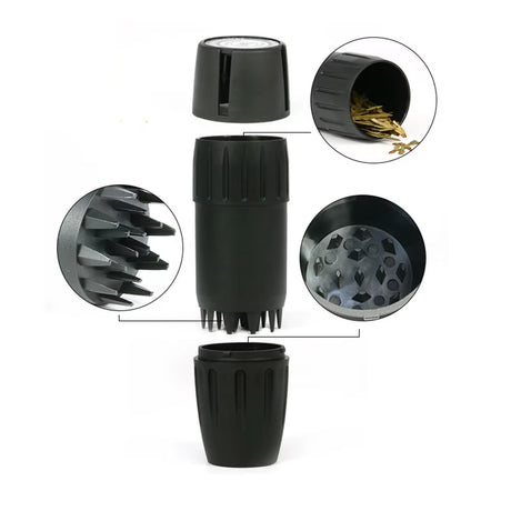 WINE BARREL SHAPED HERB GRINDER & STORAGE JAR – 45 × 80 MM