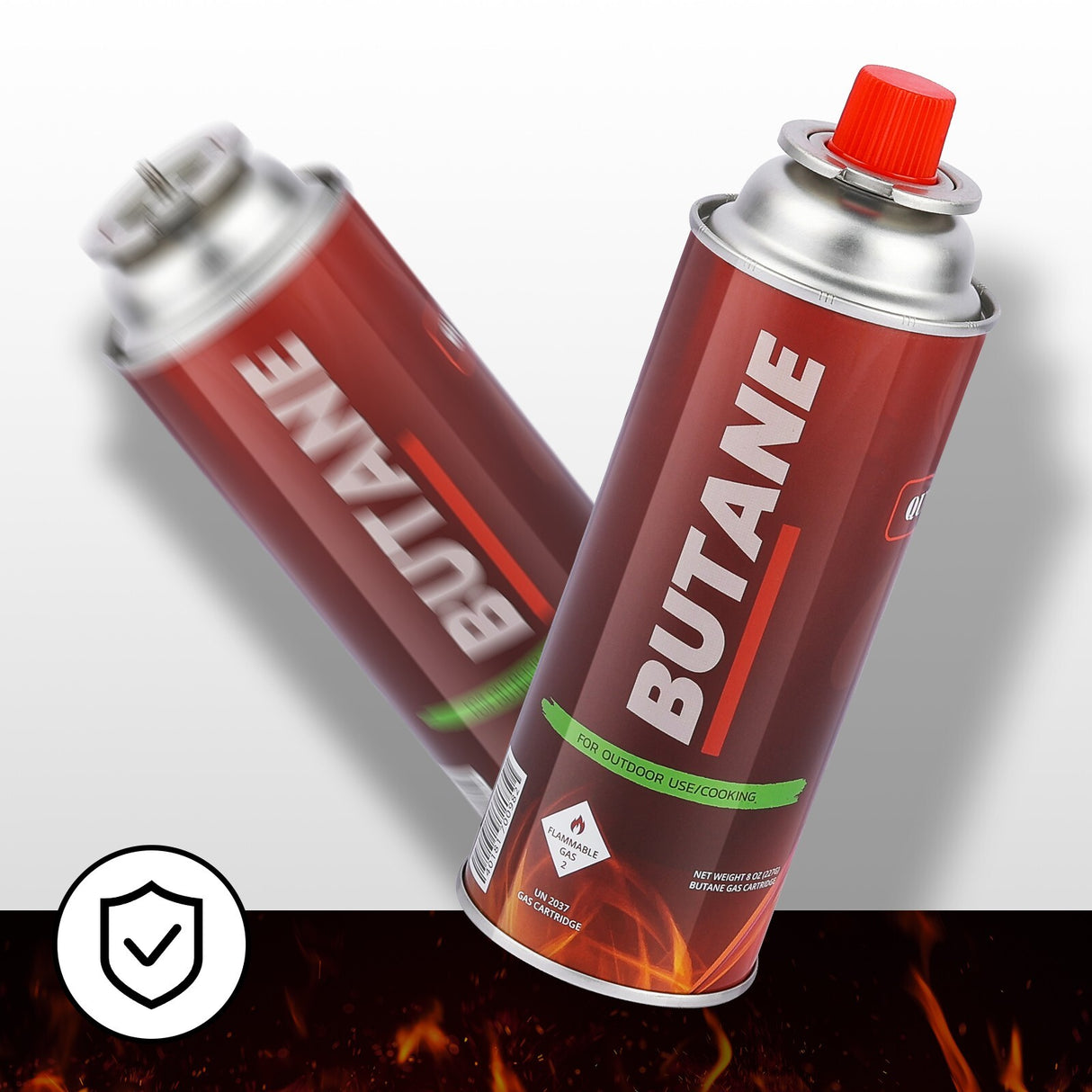 PORTABLE BUTANE FUEL CANISTER FOR CAMPING STOVES – 12 PACK