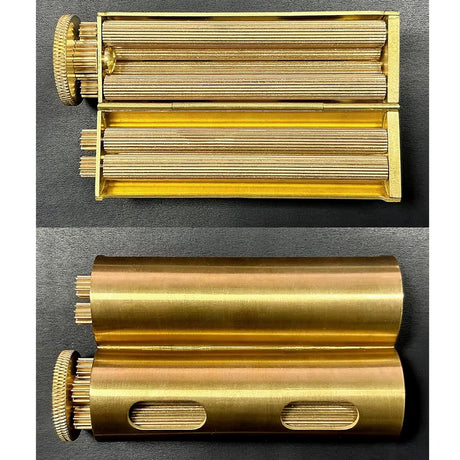 SOLID BRASS MANUAL CIGARETTE ROLLING MACHINE – FITS 70 MM ROLLING PAPERS
