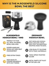 PREMIUM BLACK SILICONE PHUNNEL HOOKAH BOWL SET WITH DURABLE HEAT-RESISTANT DESIGN