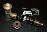 ORIGINAL BLACK METAL Smoking Pipe W/Lid Tobacco Pipe Metal Pipe ALL METAL Pipes