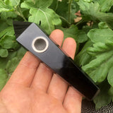 Natural Quartz Smoking Pipe Crystal Point Wand Stone Rock Obelisk Healing 1Pc