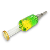 FREEZABLE Glycerin Vapor Straw Wax Tobacco Kit Glass Titanium Tip Tool | GREEN