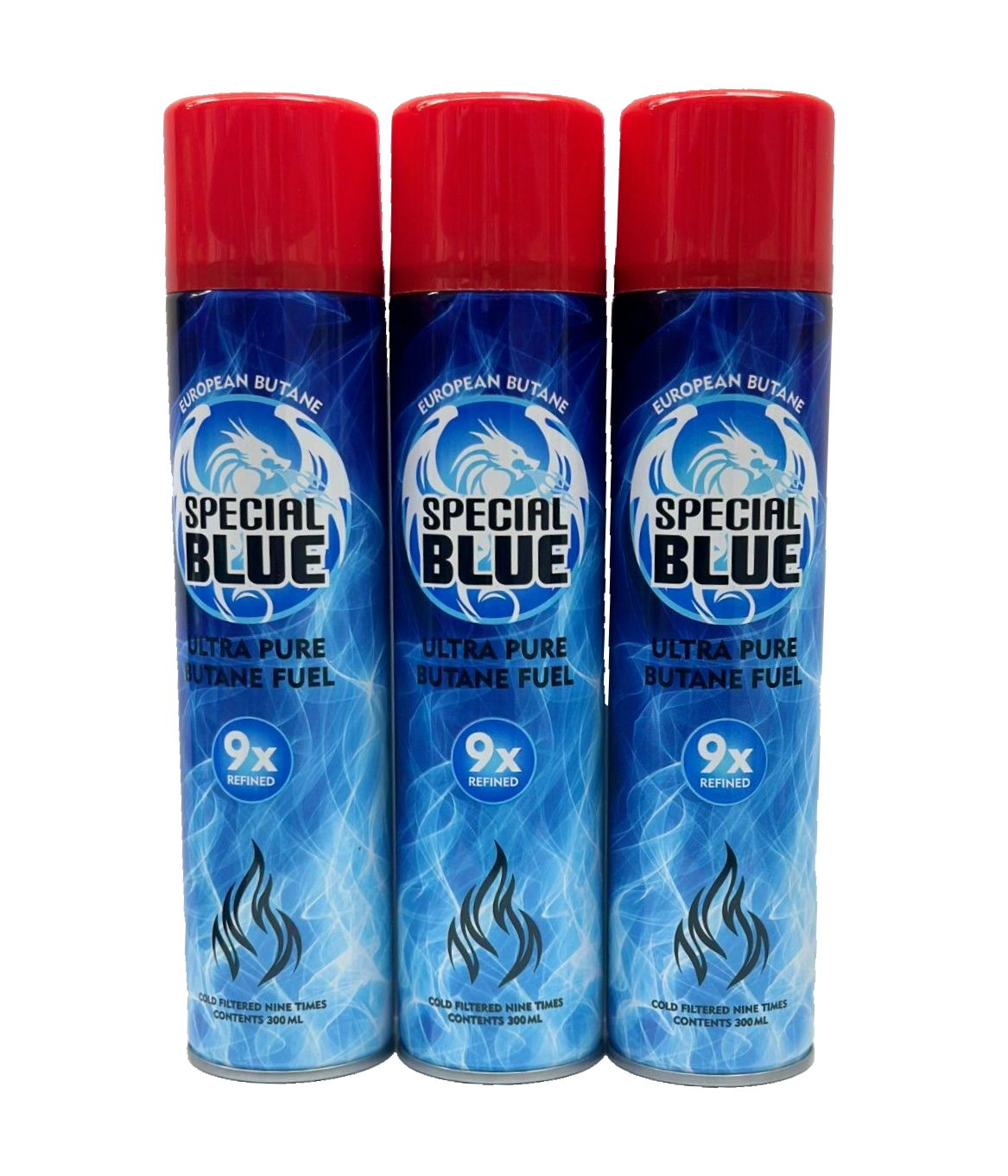 SPECIAL BLUE 9X REFINED BUTANE LIGHTER GAS REFILL – 3 PACK
