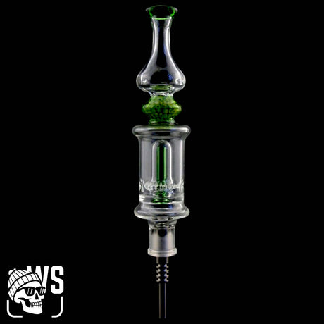 10 IN GLASS PIECE W/ TITANIUM STRAW