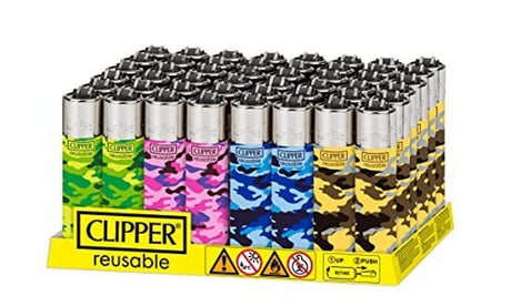 Clipper - Classic Large Reusable Lighter 48 Pack - Camo